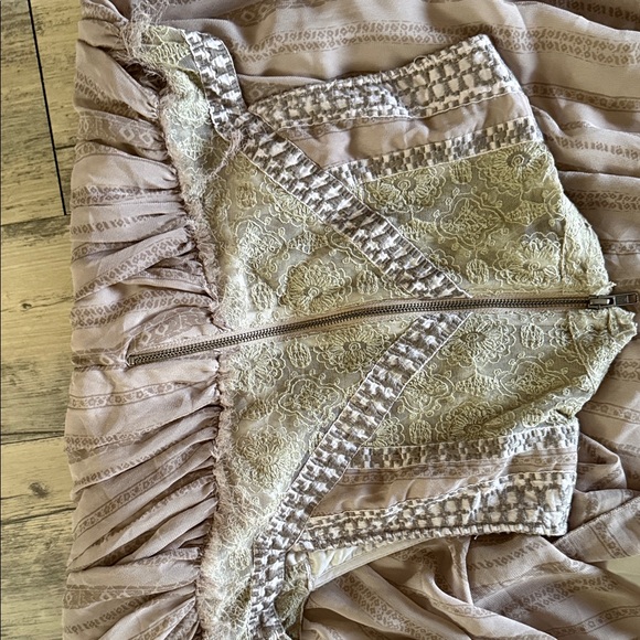 Free People Dusty Mauve Lace Trim Sleeveless Casual Dress - Picture 8 of 9